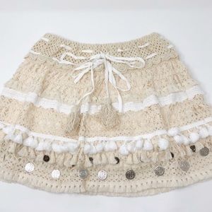 Surf Gypsy Crochet Skirt Size M